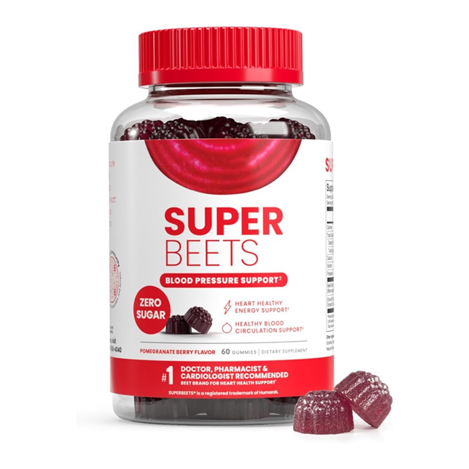 „Superbeets Heart Gummies“ - nulis cukraus