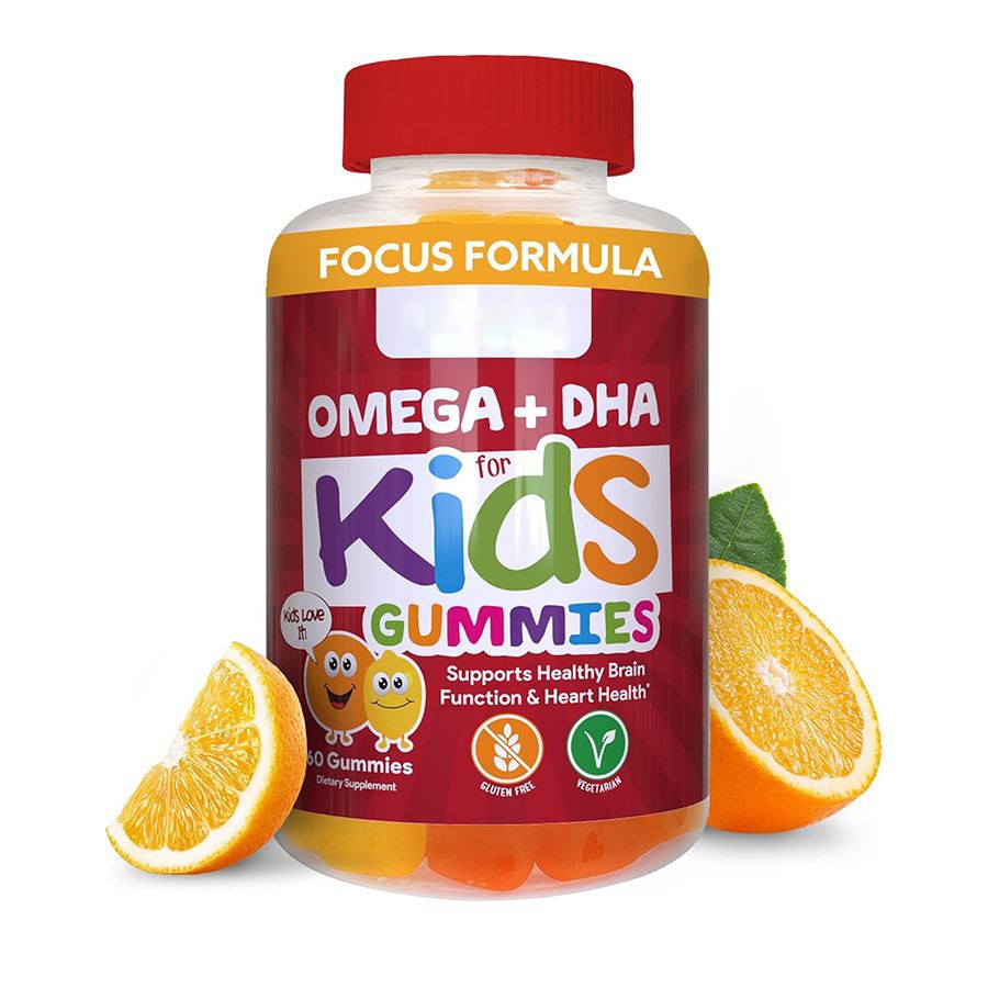 Fokusavimo formulė omega dha vaikams gummies gamtos palaikymas augančioms protų širdims
