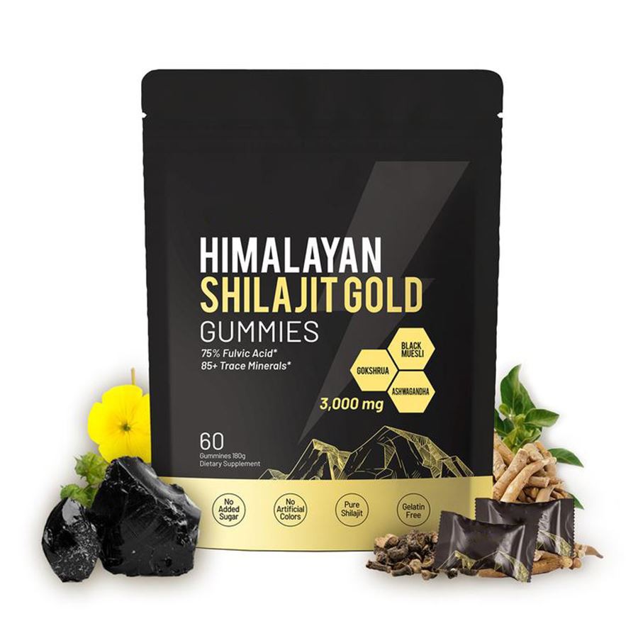 Himalajų shilajit aukso gumulės gamtos stipri sveikatingumo eliksyras