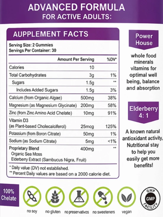Calcium Magnesium and Zinc Gummies