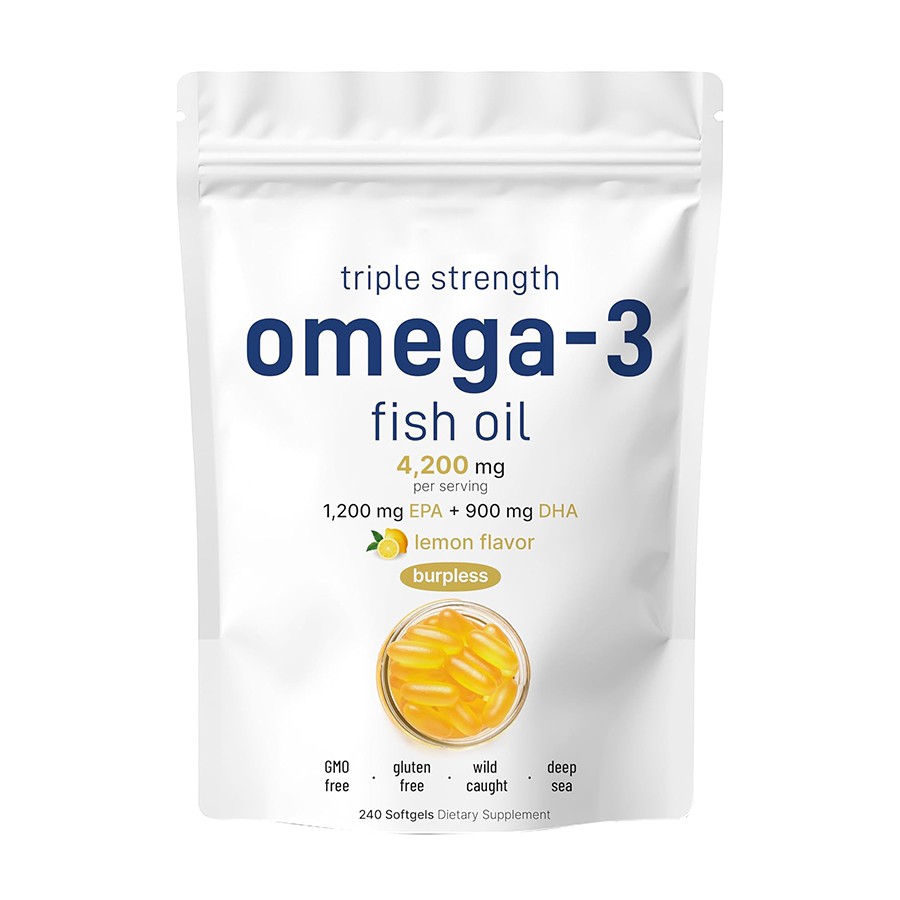 Trigubo stiprumo Omega 3 žuvų taukai, sudaryti iš mikro ingredientų Vitaminų angelai