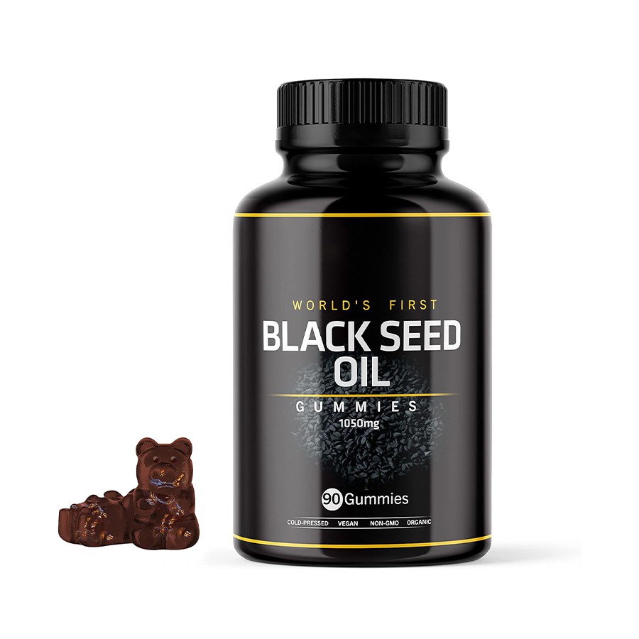 Pirmasis pasaulyje juodo sėklų aliejus Gummies gamtos daugialypis sveikatingumo palaikymas antioksidantas, odą stiprinantis holistinis gyvybingumas